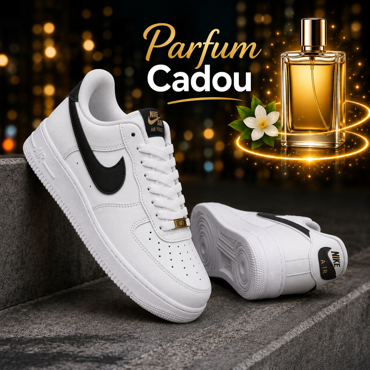 Air force Alb Semn Negru
